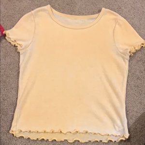 Yellow ruffled t-shirt